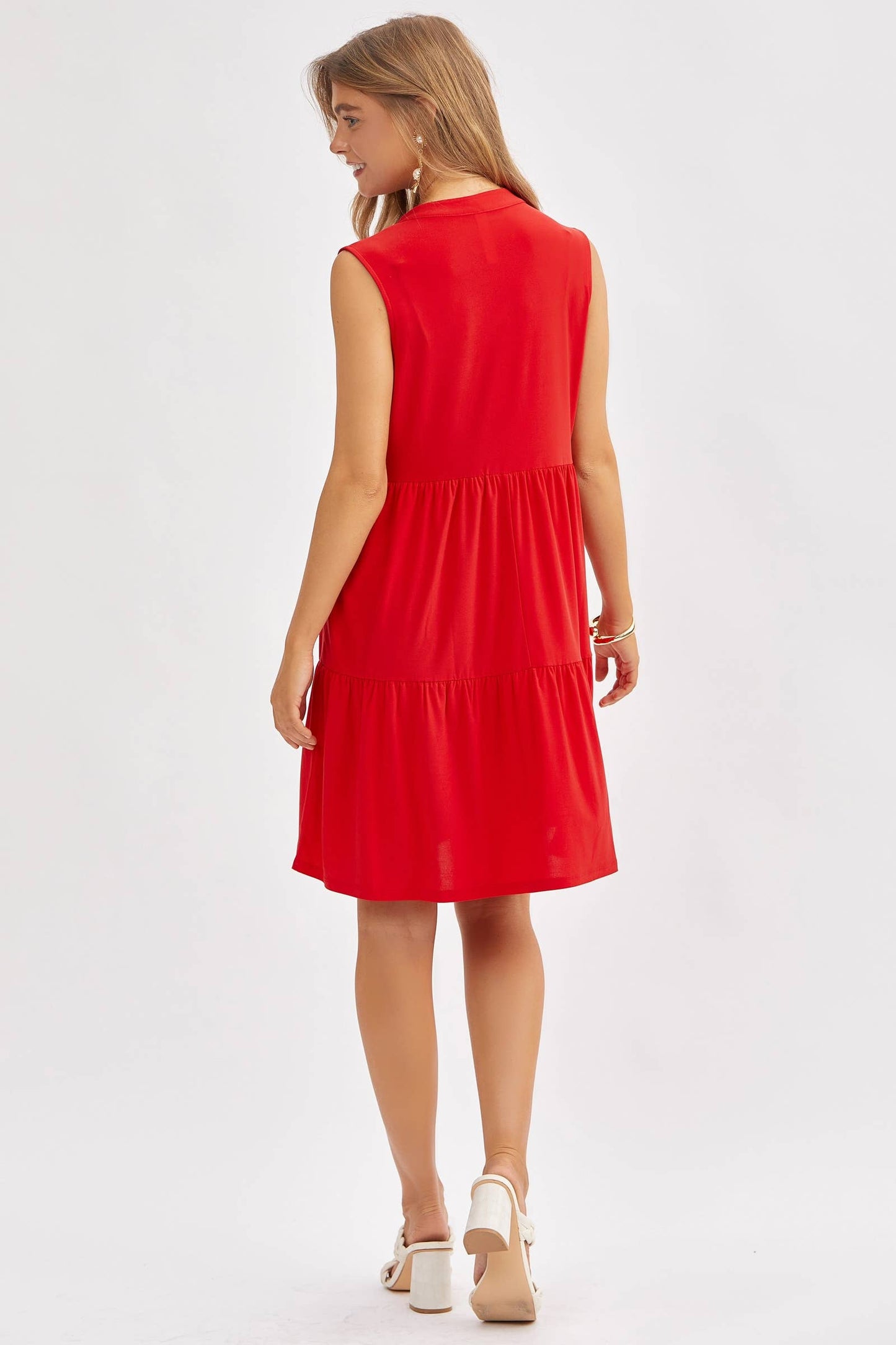 Dear Scarlett - Three-Tier A-Line Flowy Dress in LILAC