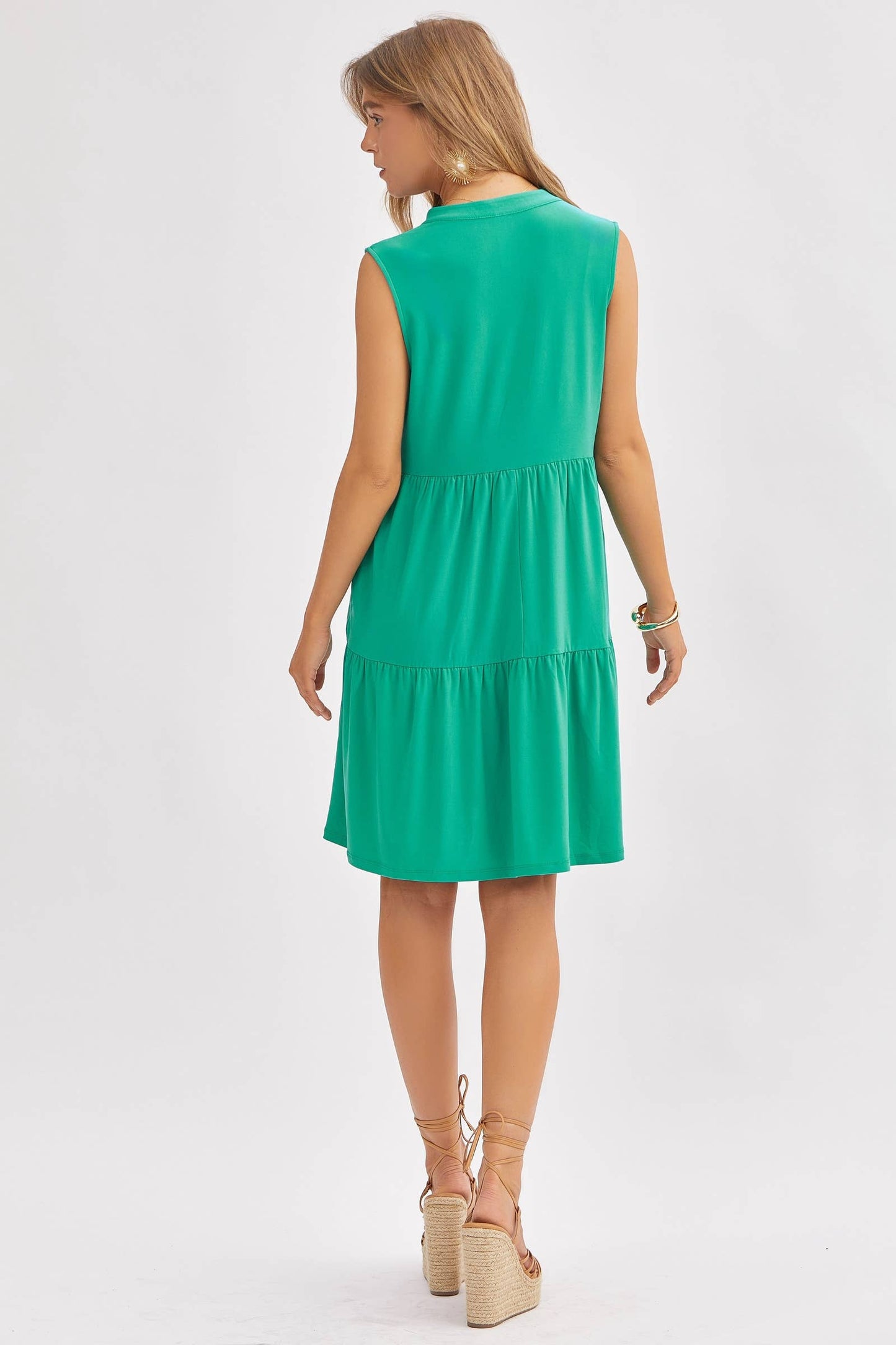 Dear Scarlett - Three-Tier A-Line Flowy Dress in LILAC