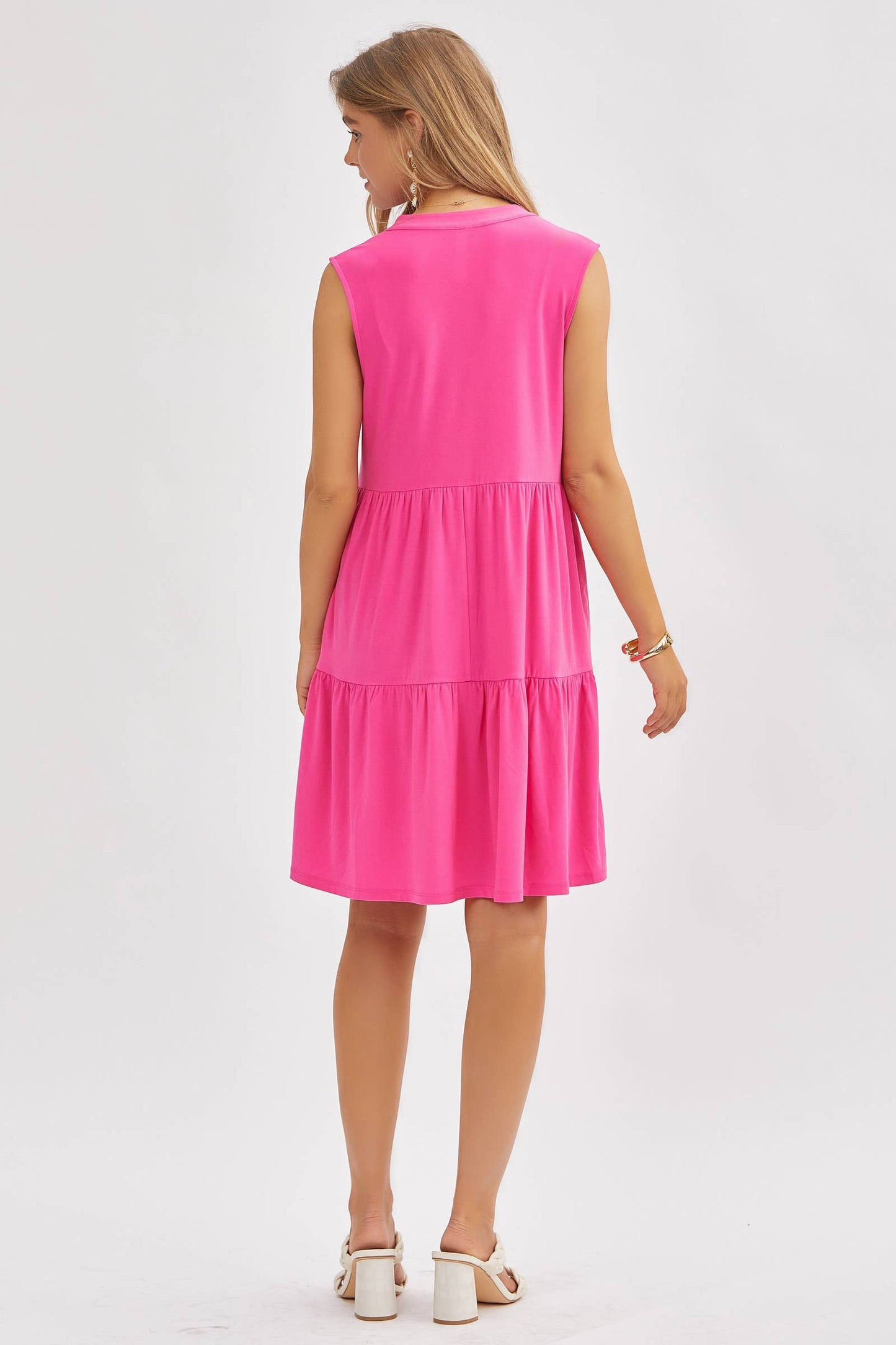 Dear Scarlett - Three-Tier A-Line Flowy Dress in LILAC