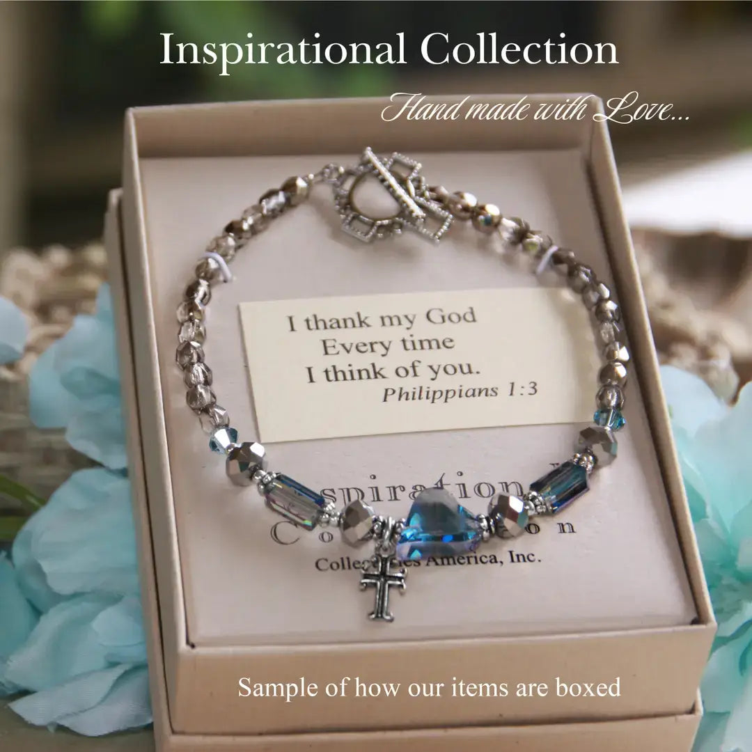 Inspirational Jewels316 - Prayer Changes Things Gemstone Scripture Bracelet