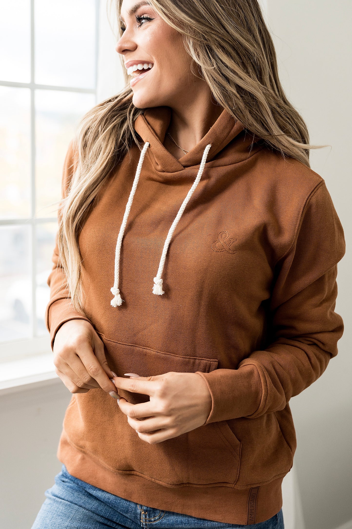 ONLINE ONLY! Ampersand Avenue Staple Hoodie- Toffee