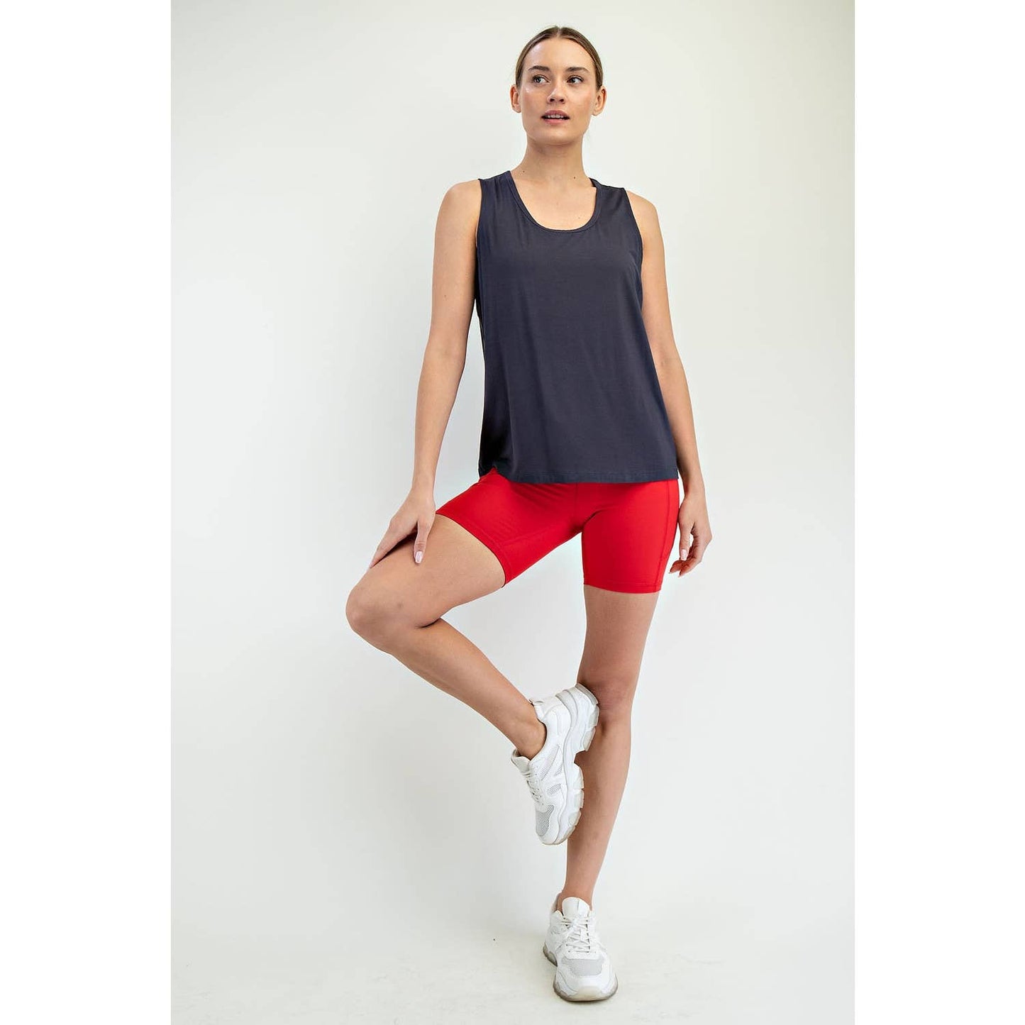 Rae Mode - VISCOSE MODAL SLEEVELESS TANK: Navy