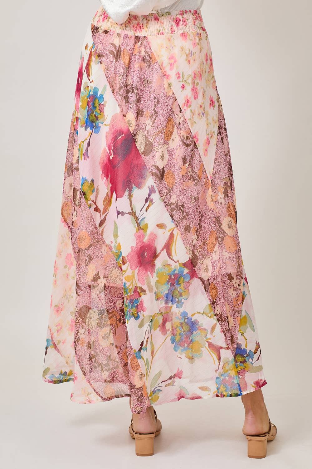 Mystree - Mixed Print Skirt: Rose Mix