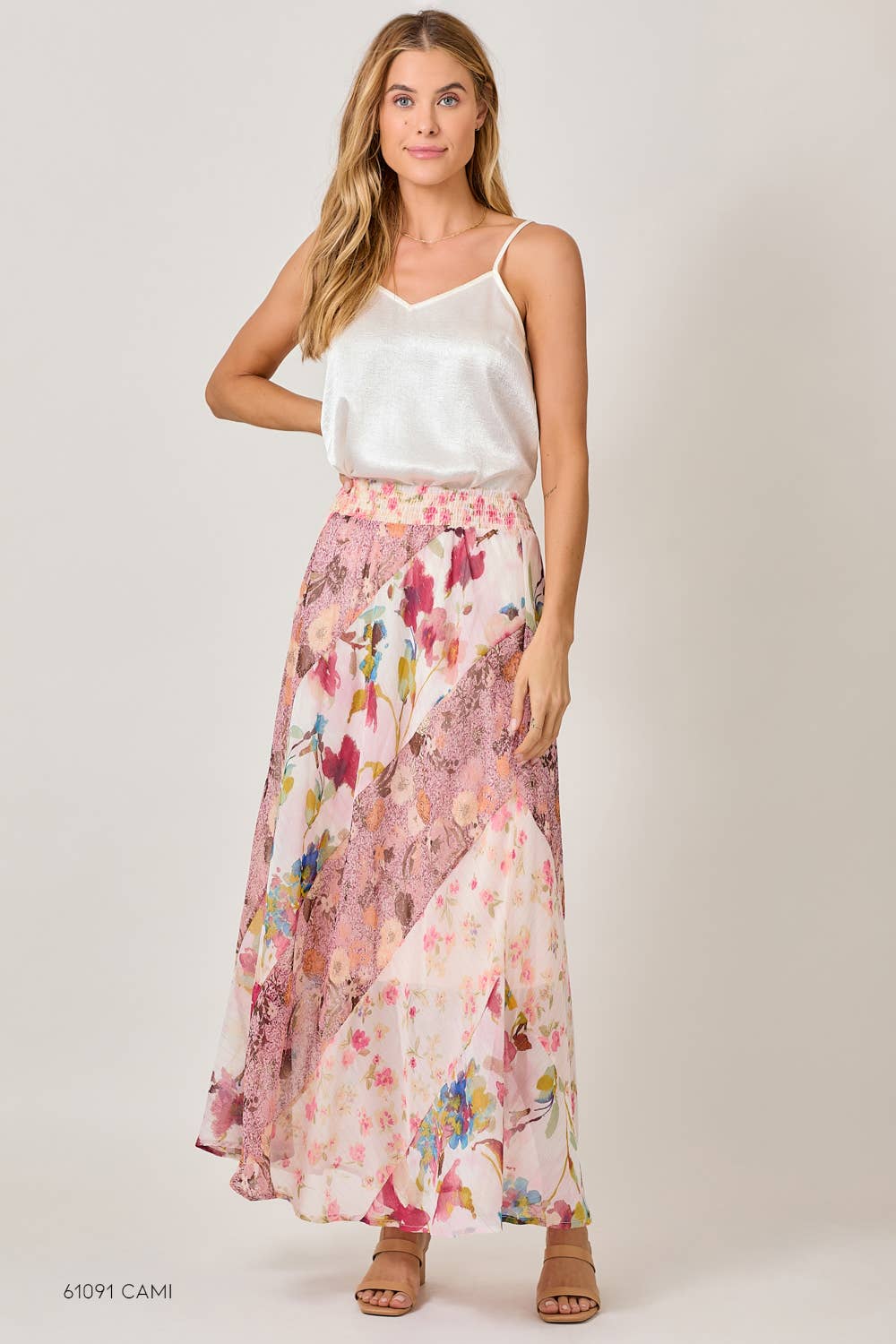 Mystree - Mixed Print Skirt: Rose Mix