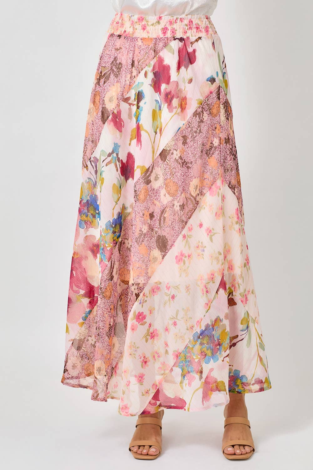 Mystree - Mixed Print Skirt: Rose Mix