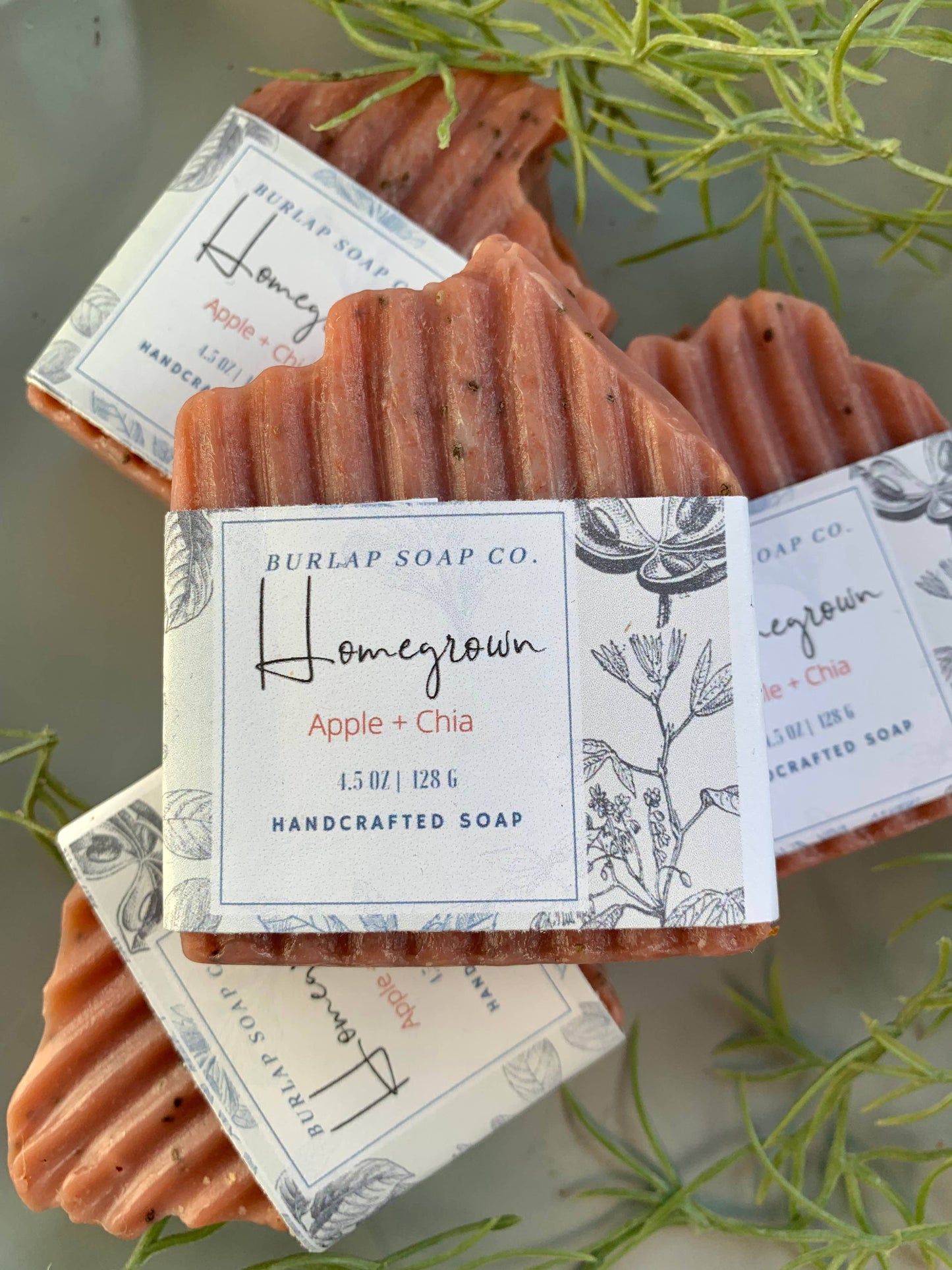 Burlap Soap Co - Homegrown Apple + Chia Handcrafted Artisan Soap
