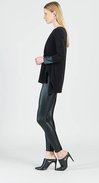 Clara Sunwoo Liquid Leather™ Sheen Signature Legging: Black