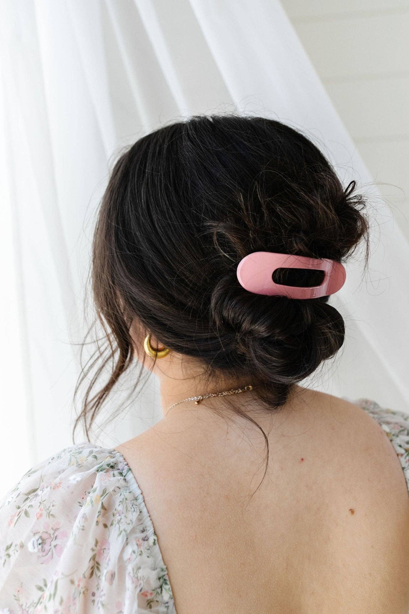 Glossy Flat Claw Clip Glossy Sage