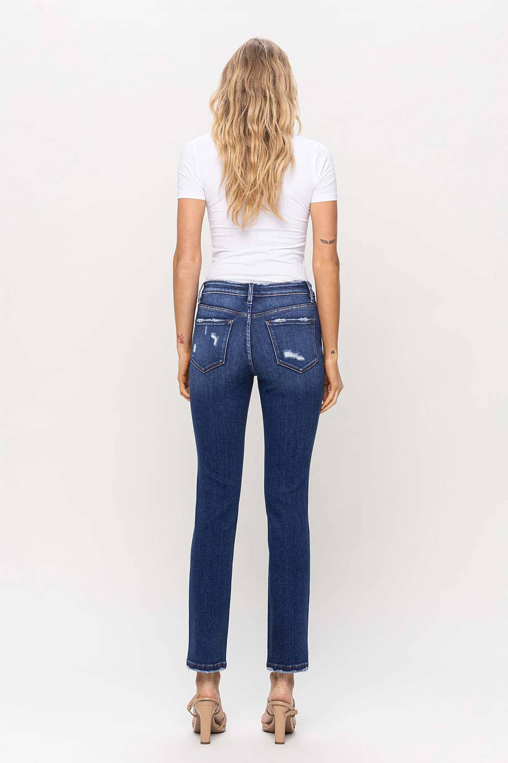 FLYING MONKEY JEANS- Women's MID RISE Slim Straight