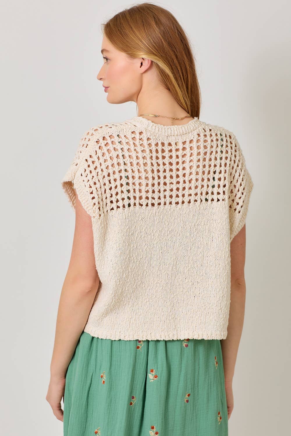 Mystree - Open Front Knit Cardigan: Oatmeal