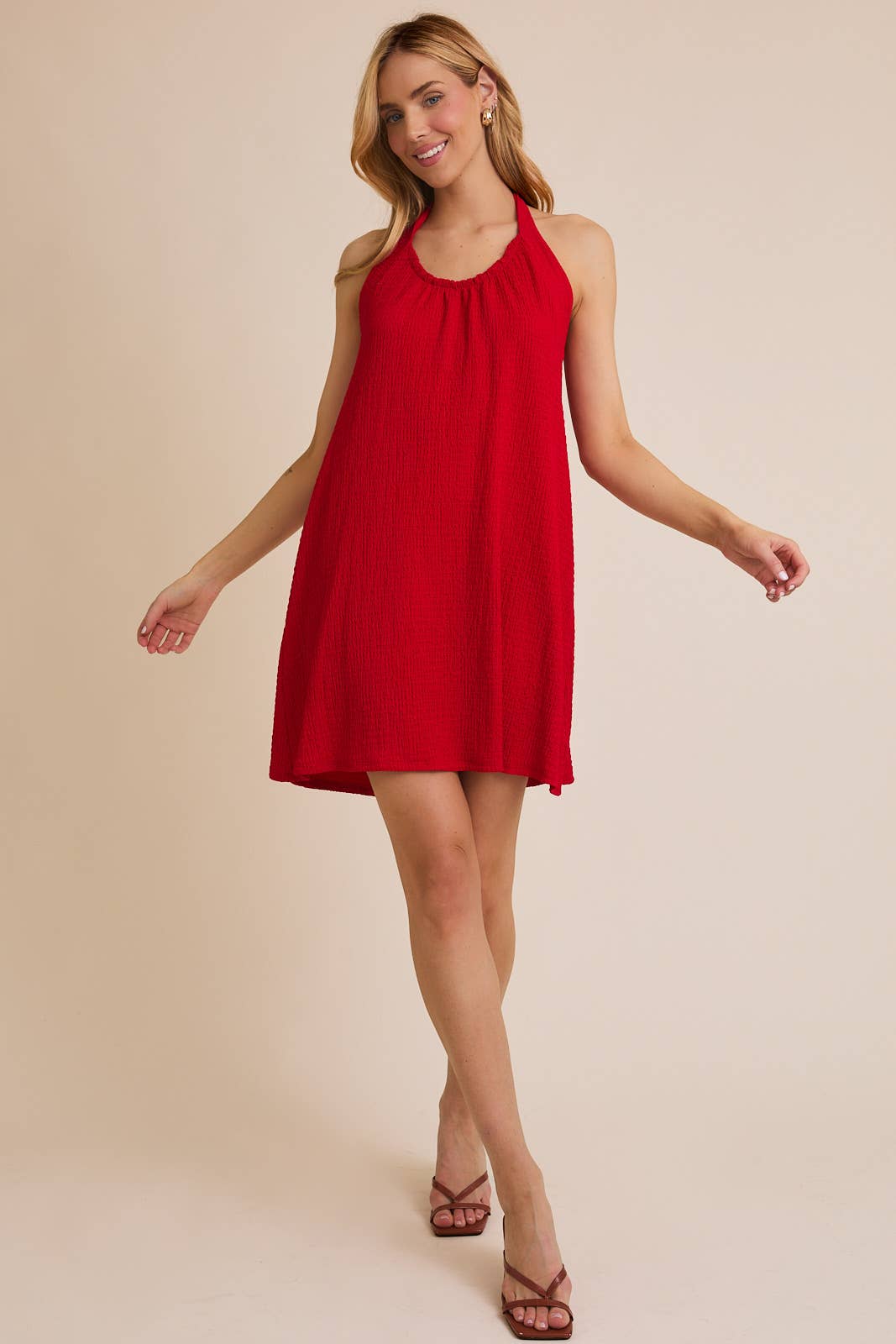 GILLI - Red Halter Dress