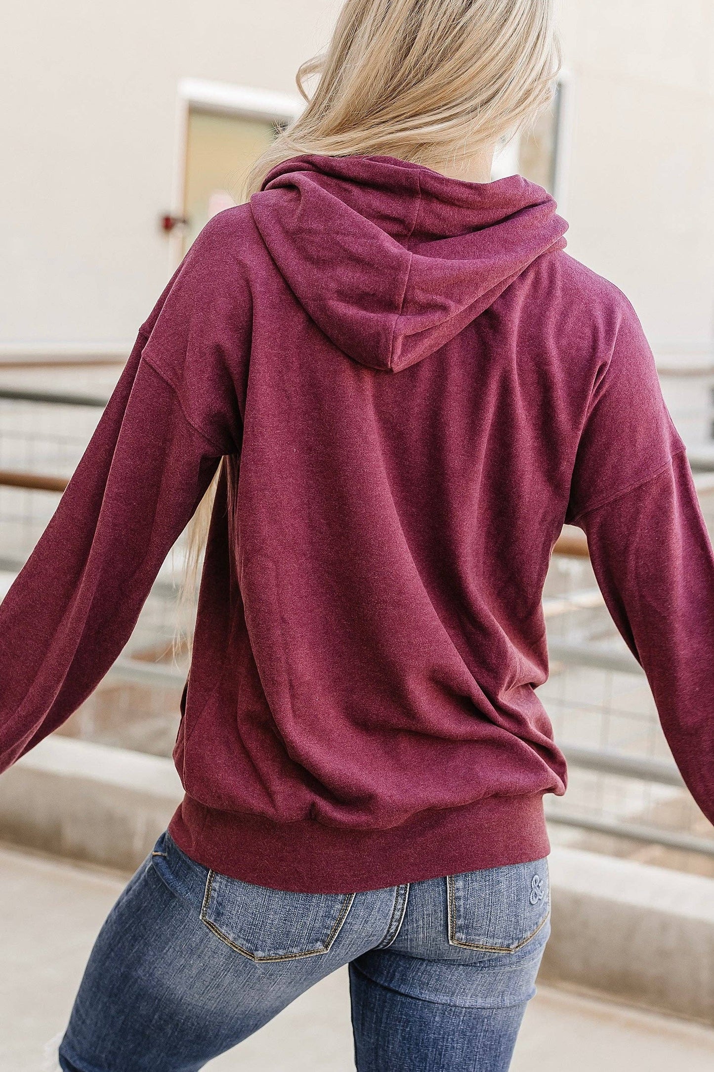 Ampersand Avenue - Performance Fleece University Hoodie - Wine