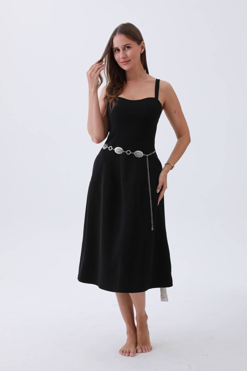 Leto Accessories - Western Chain Belt – Interlocking Oval & O-Ring Design: Autique Gold