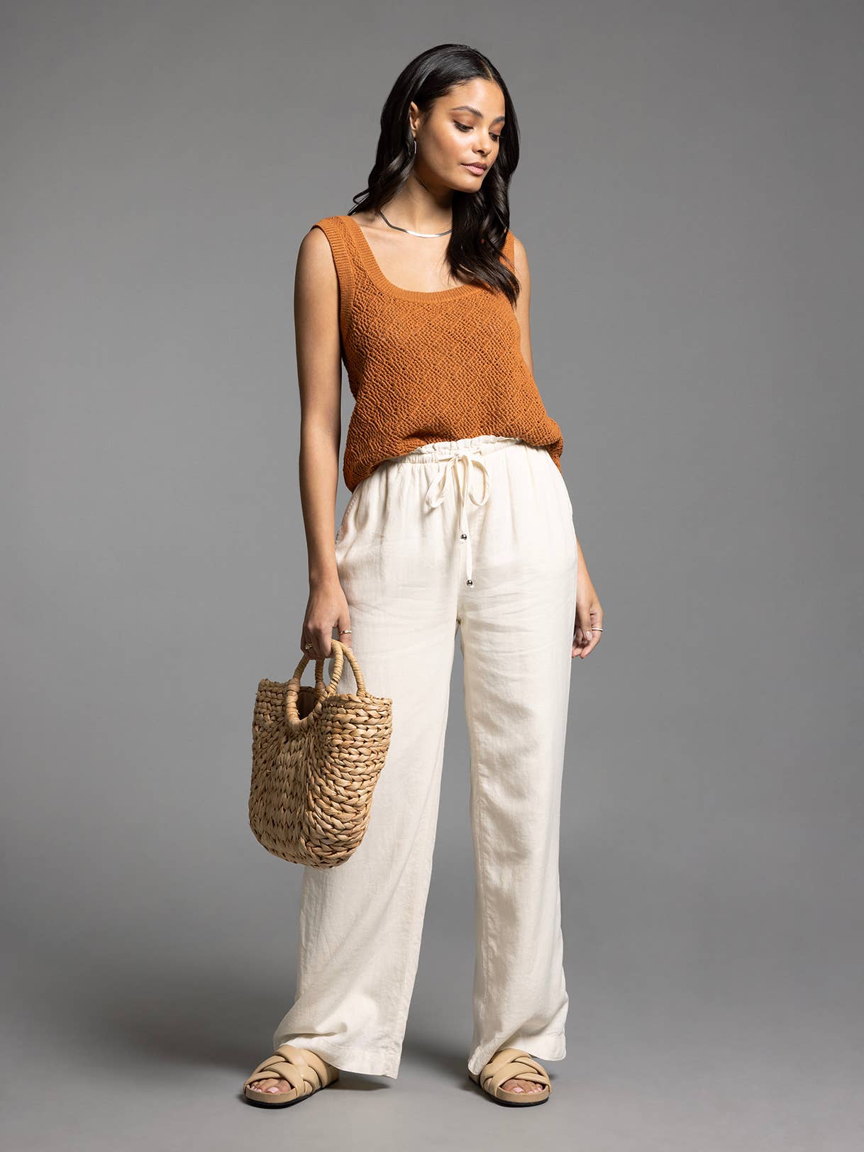 Bailey Tank Top in Toasted Orange