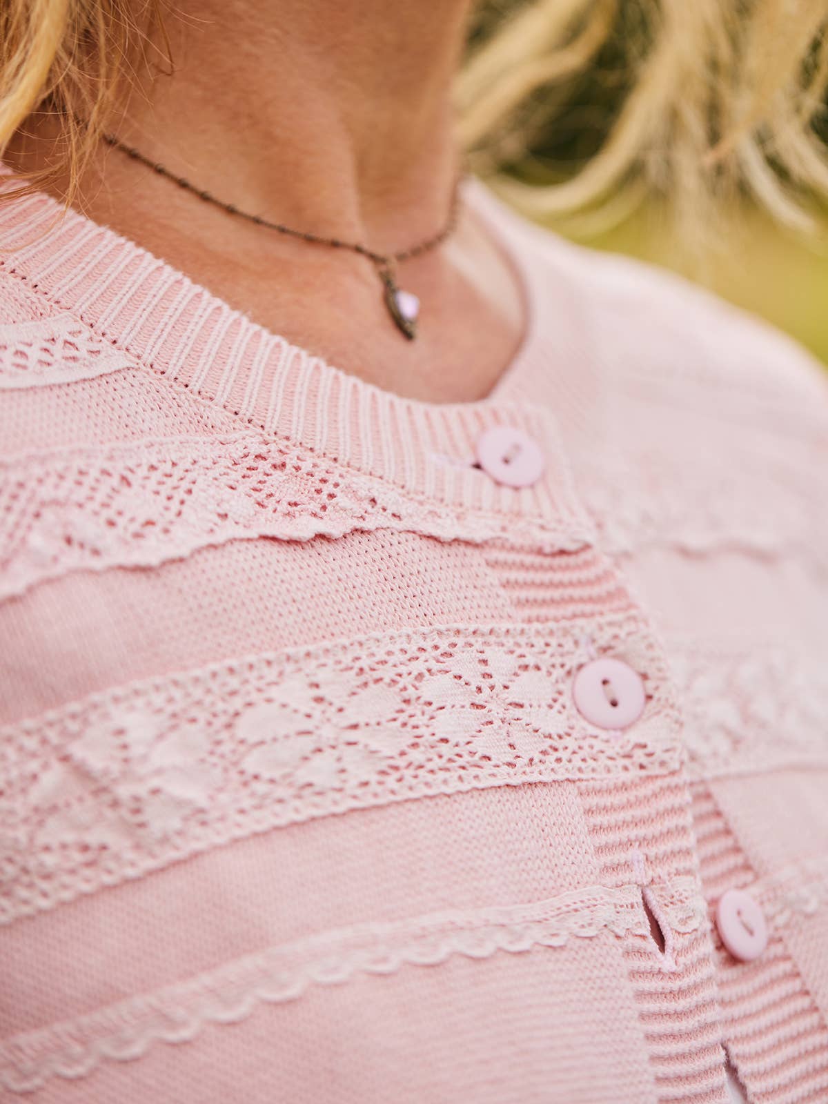 April Cornell Apparel - Berry Cordial Cardigan - Pink