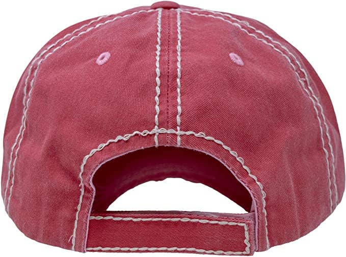 Funky Junque - Vintage Patch Hat - Mama Bear Lace (Coral)