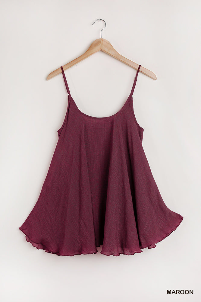 Umgee Maroon Spaghetti Strap Cami