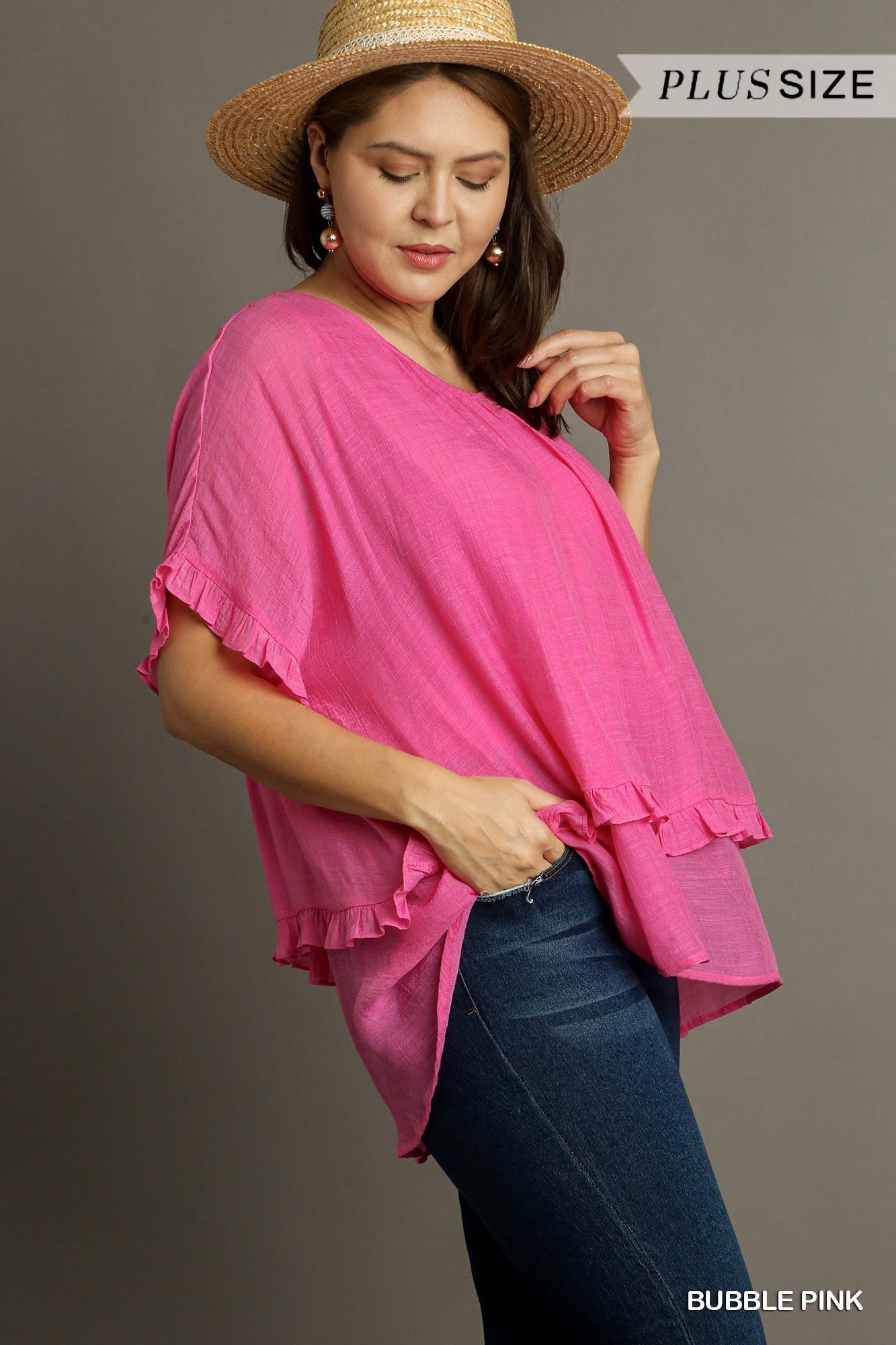 Umgee Layered Tunic Top in Plus