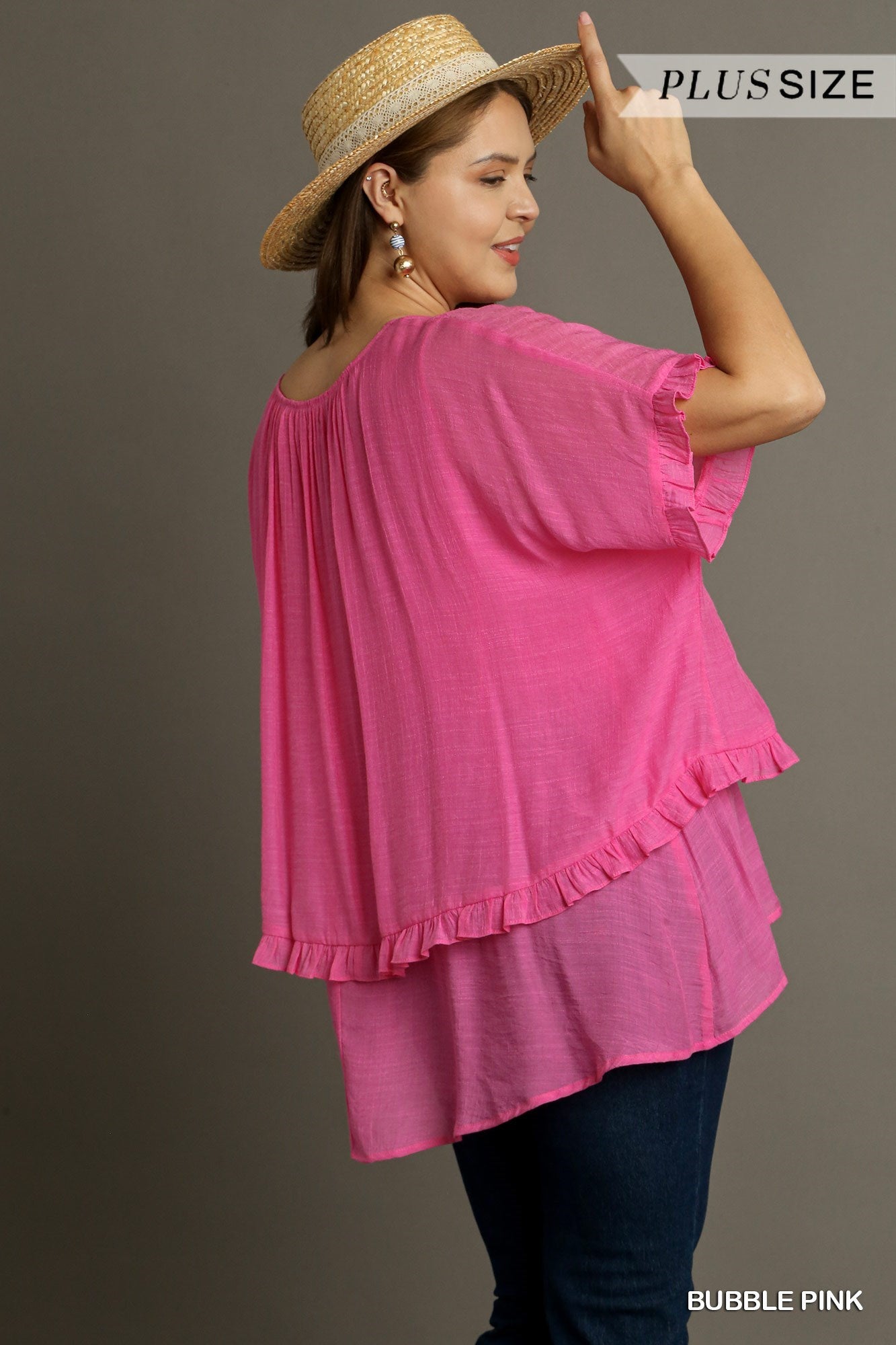 Umgee Layered Tunic Top in Plus