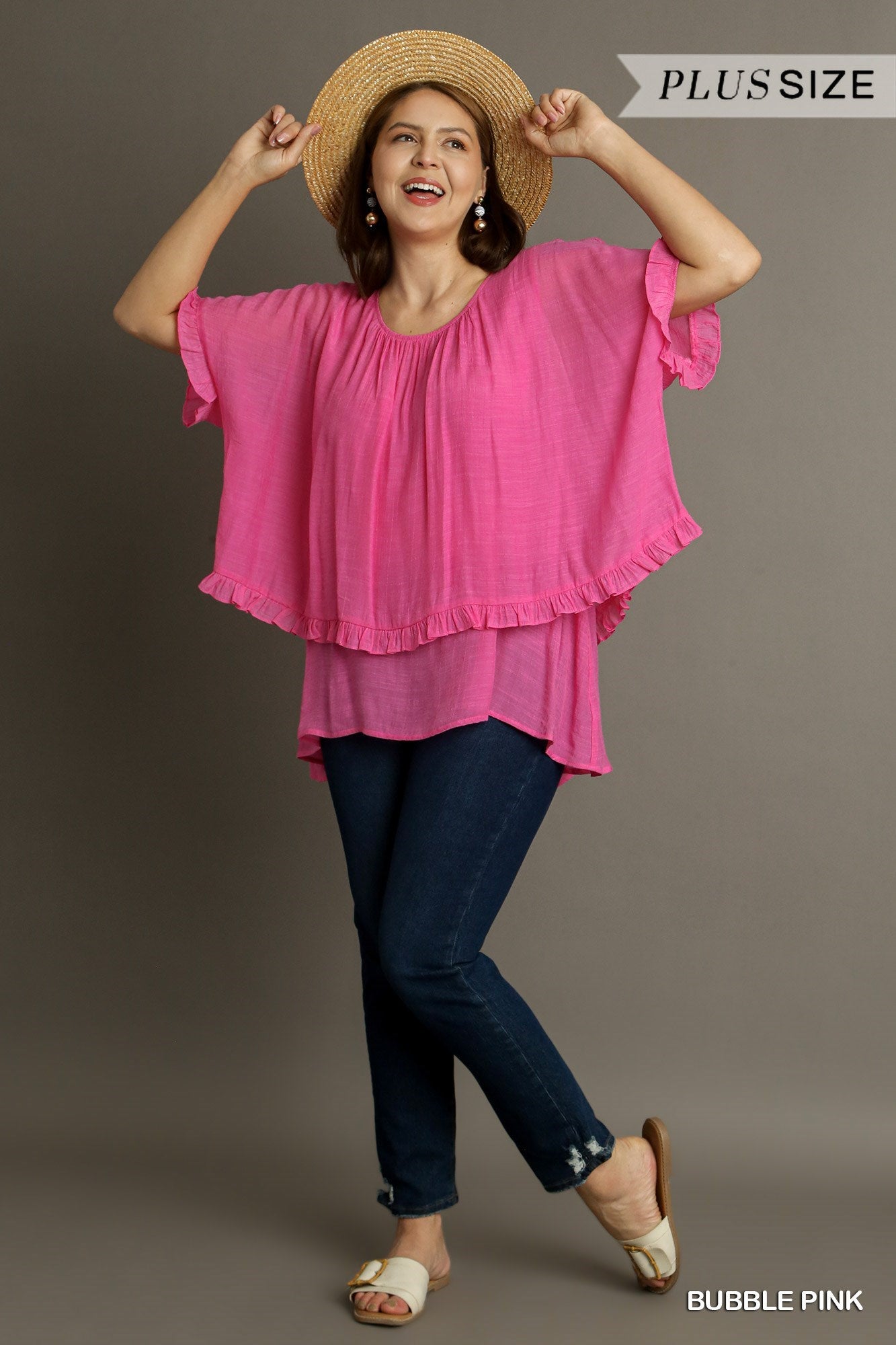 Umgee Layered Tunic Top in Plus