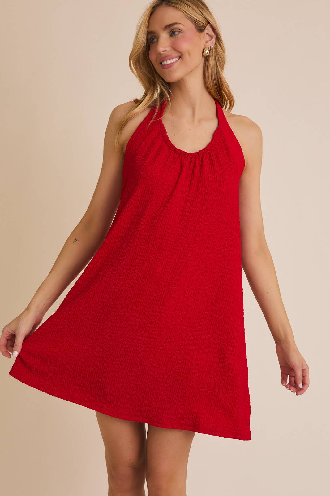 GILLI - Red Halter Dress