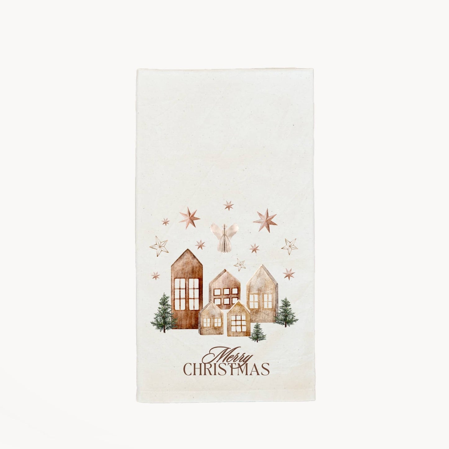 KORISSA - Handmade Cotton Tea Towel - Festive Christmas Tree