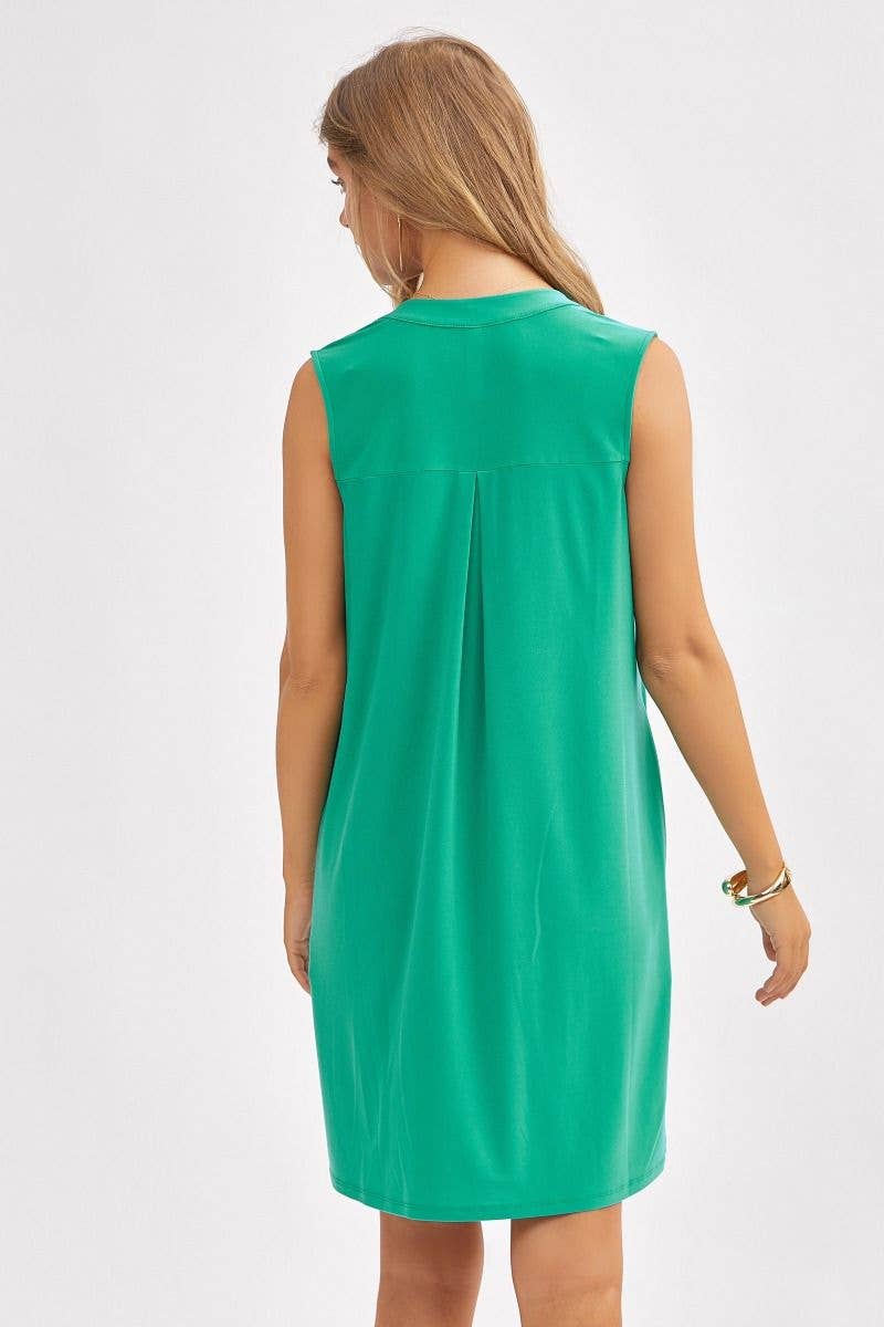 Dear Scarlett - Elegant Solid Colored Dress in MAGENTA