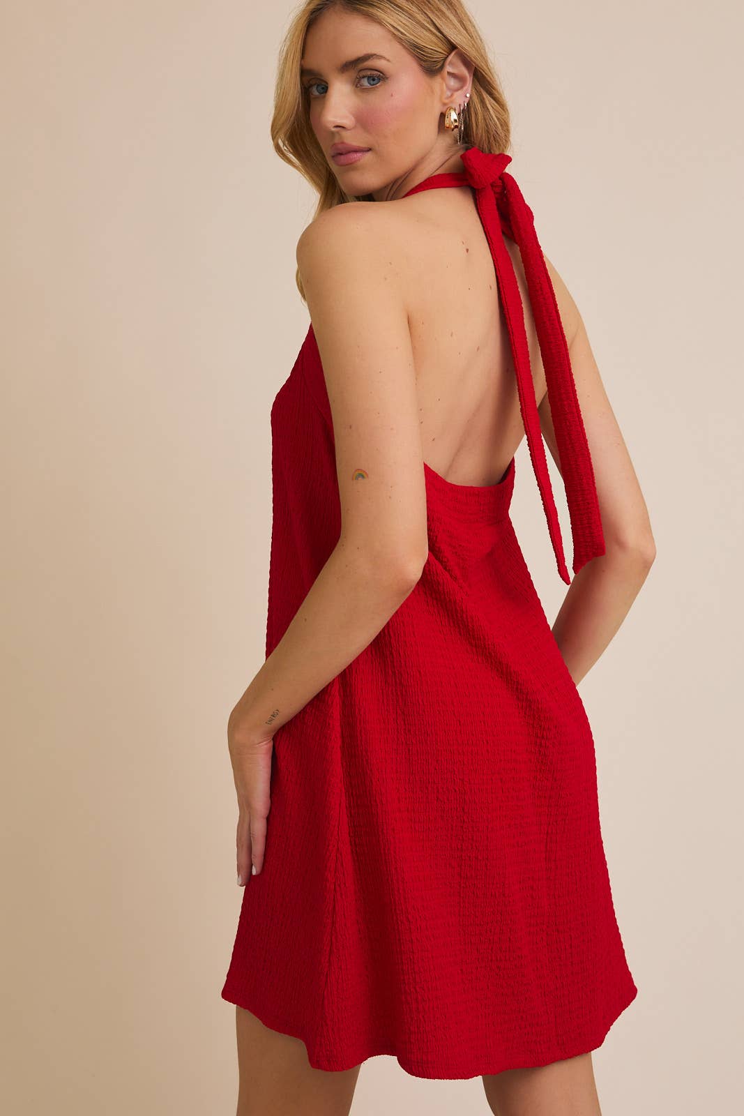 GILLI - Red Halter Dress