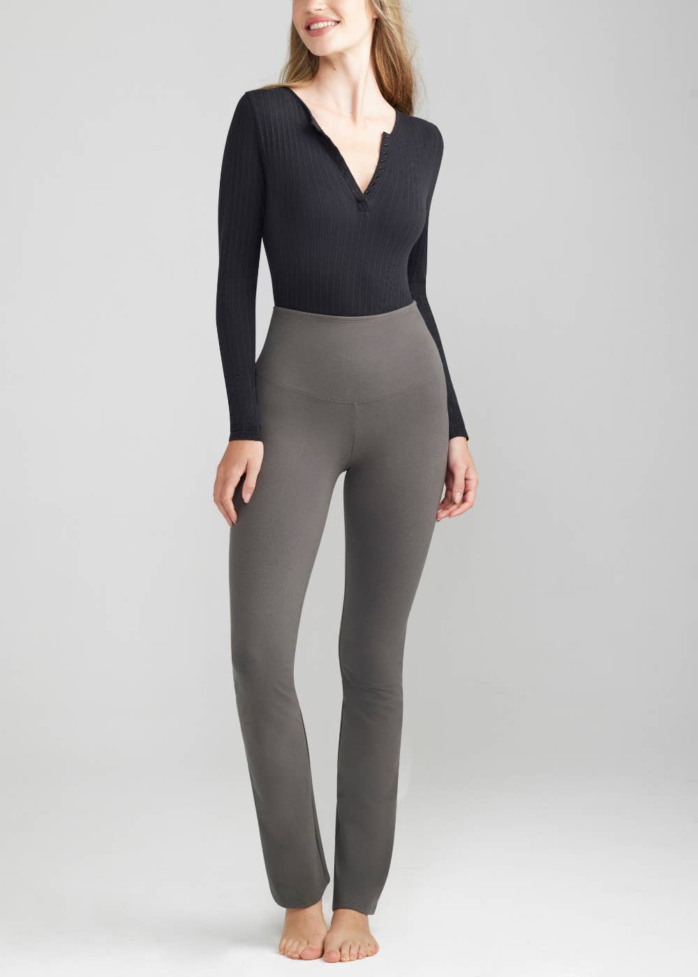 Yummie - Jodi Slim Bootcut Shaping Legging - Cotton Stretch: Black