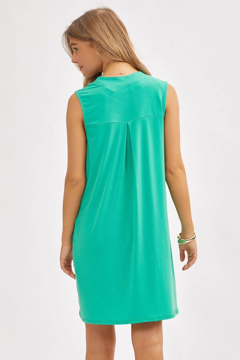 Dear Scarlett - Elegant Solid Colored Dress in MAGENTA