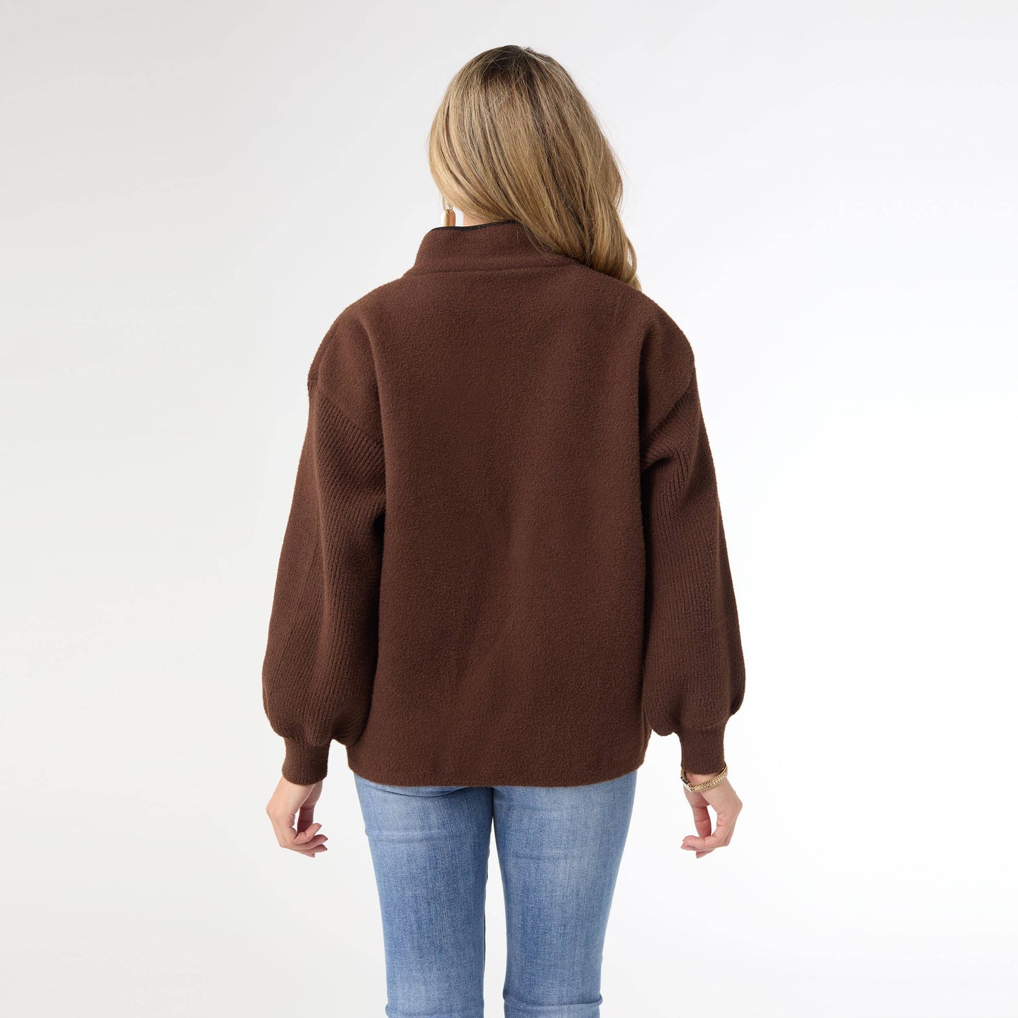 COCO + CARMEN - Harvey Soft Brushed Shacket: Chocolate