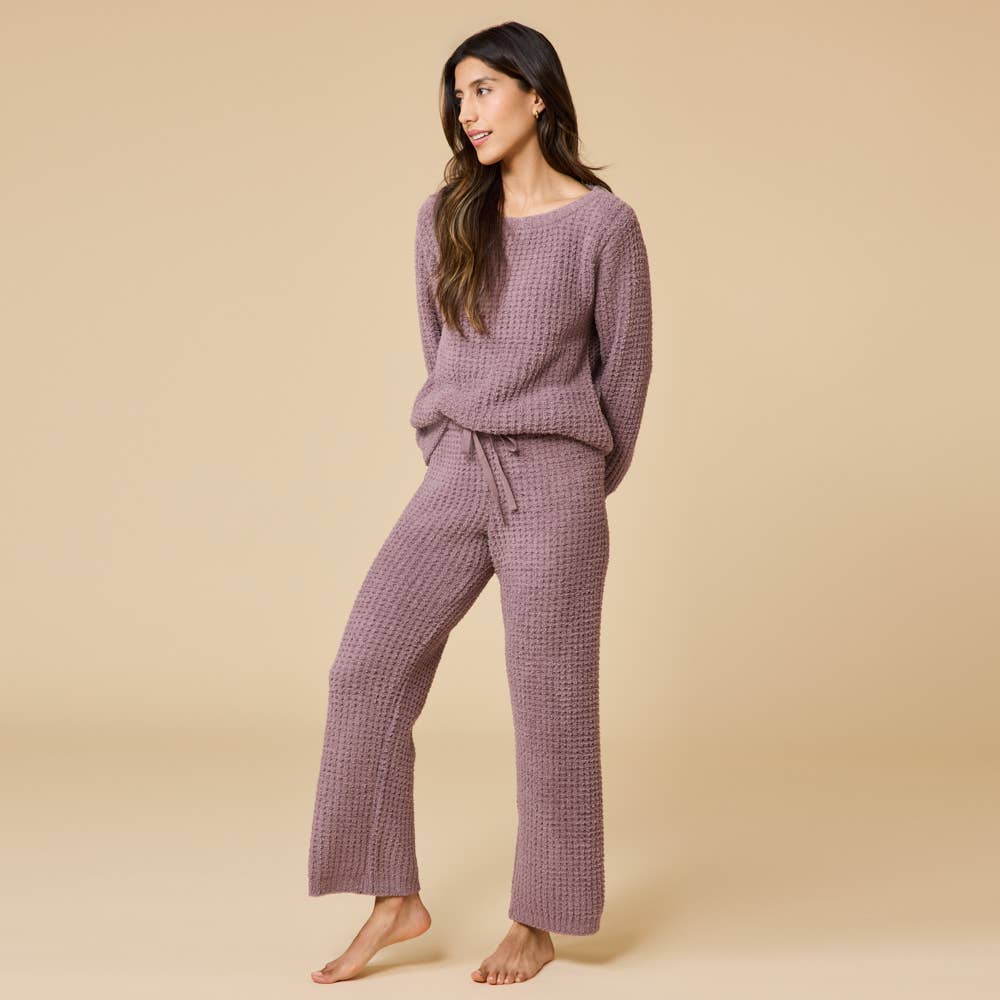 Softies - Marshmallow Waffle Boatneck Lounge Set: Driftwood