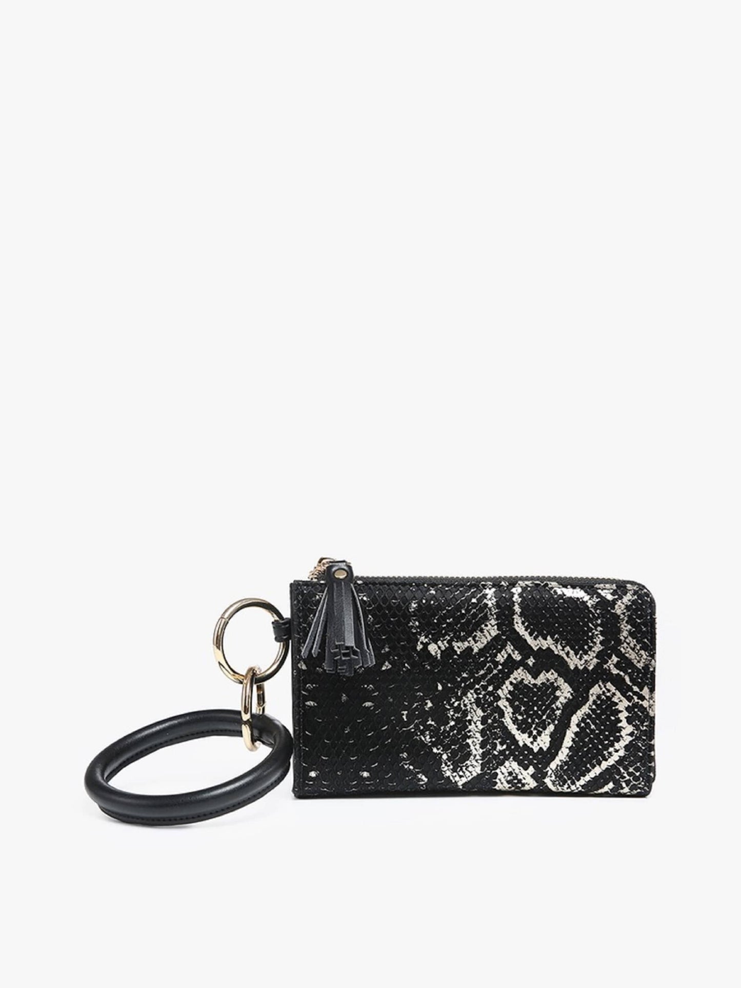 MiMi Wholesale - Liv Snake Bangle Wristlet/Wallet: Metallic White