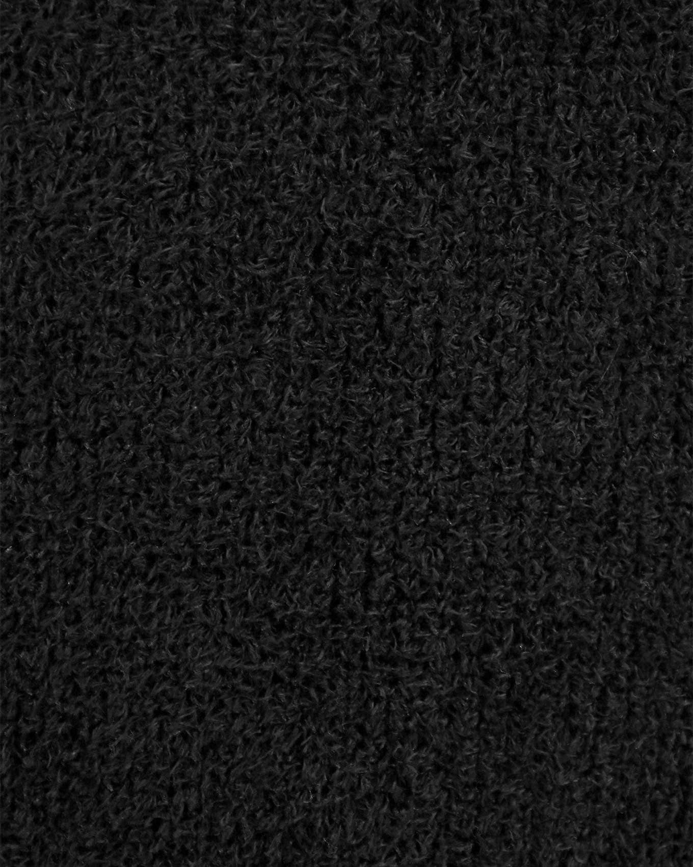 Grace and Lace - Knit Fuzzy Cardigan: Black