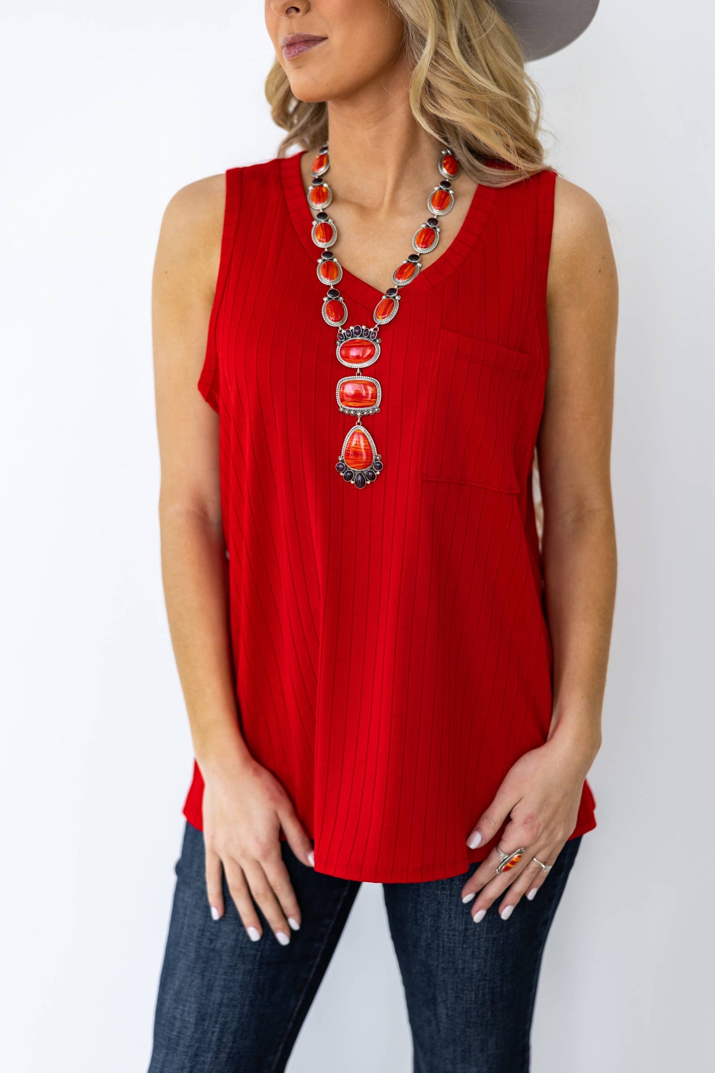 Andrée by Unit - Everyday Ribbed Tank Top in Ivory