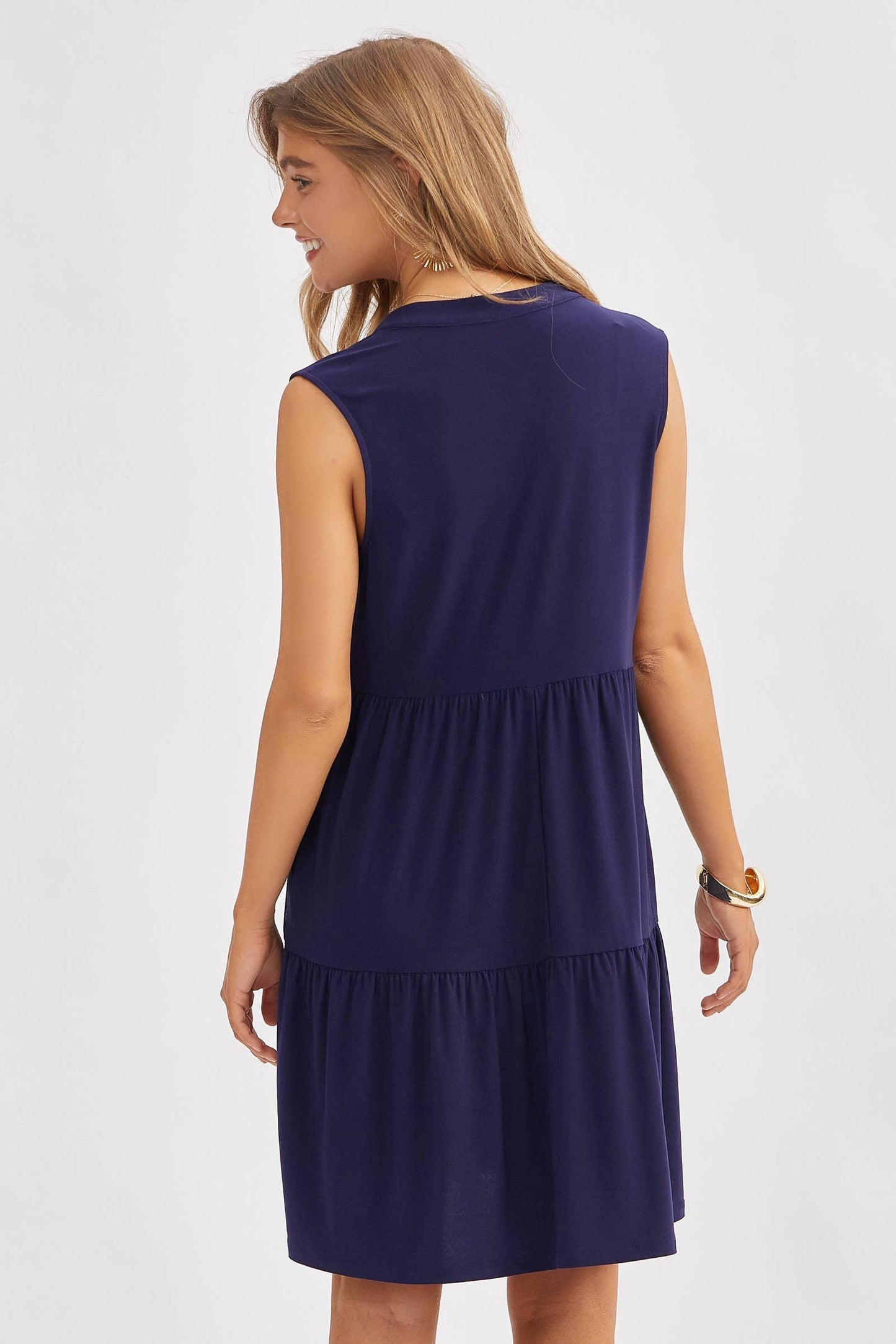 Dear Scarlett - Three-Tier A-Line Flowy Dress in LILAC