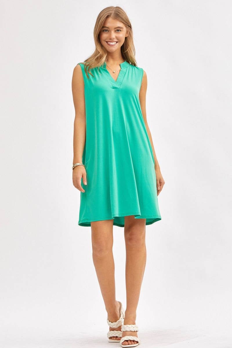 Dear Scarlett - Elegant Solid Colored Dress in MAGENTA