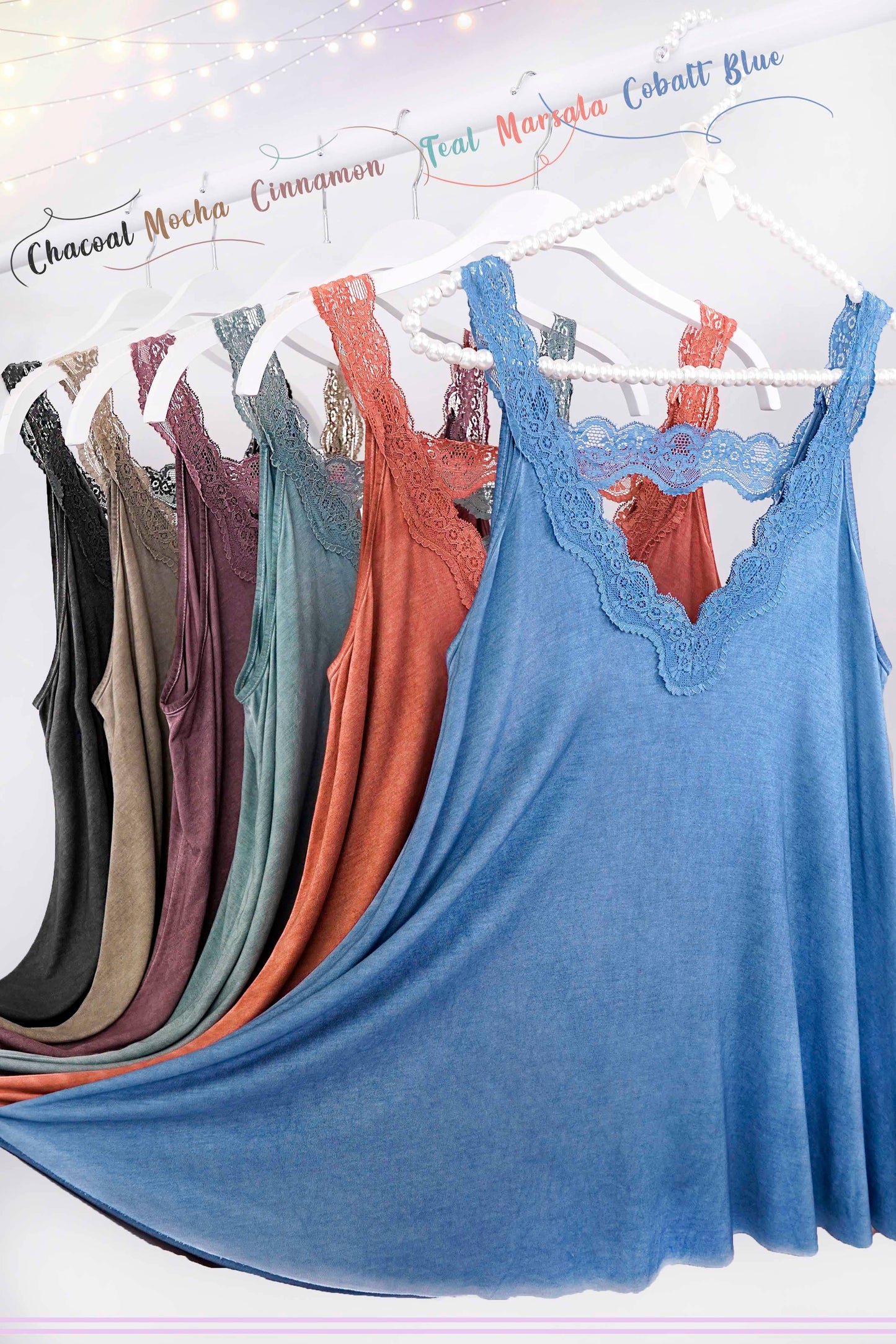 Stretchy Dyed Fabric Back Detailed Lace Camisole: Candy