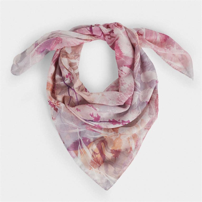 COCO + CARMEN - Annika Square Scarf: Pink/Purple/Orange