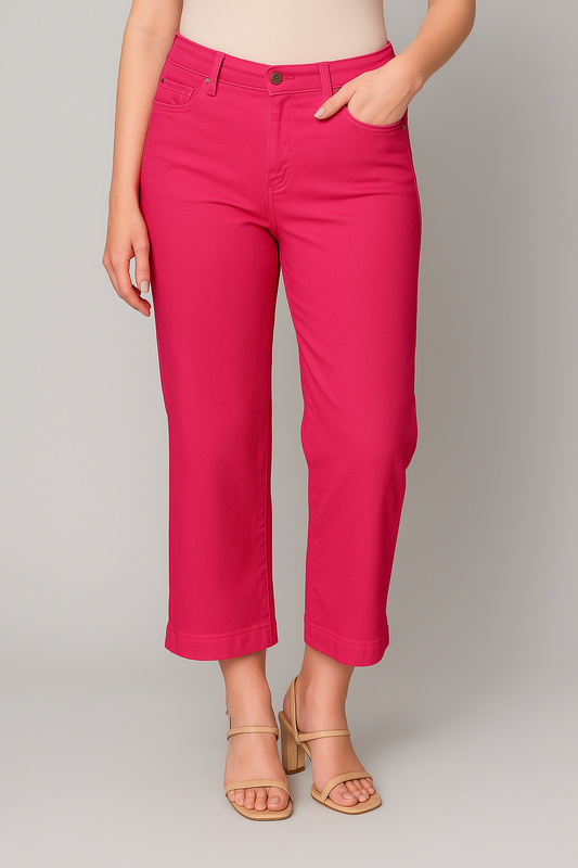Pine Apparel - Cropped Wide Leg Jean