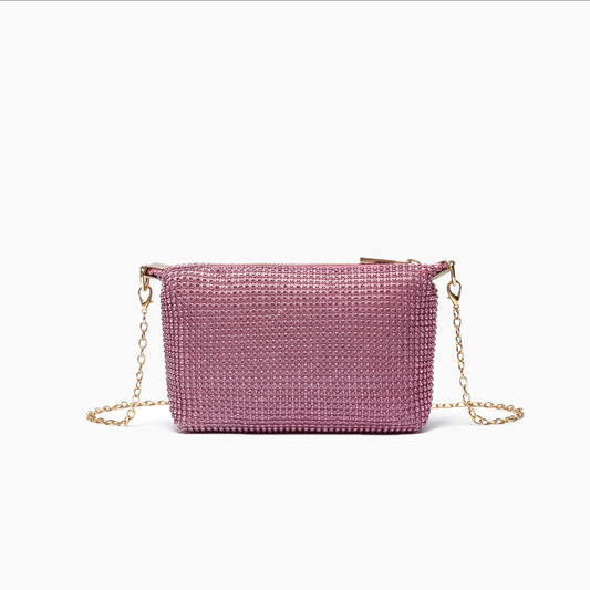 Like Dreams - Remy Rhinestone Multi Crossbody Clutch: Pink