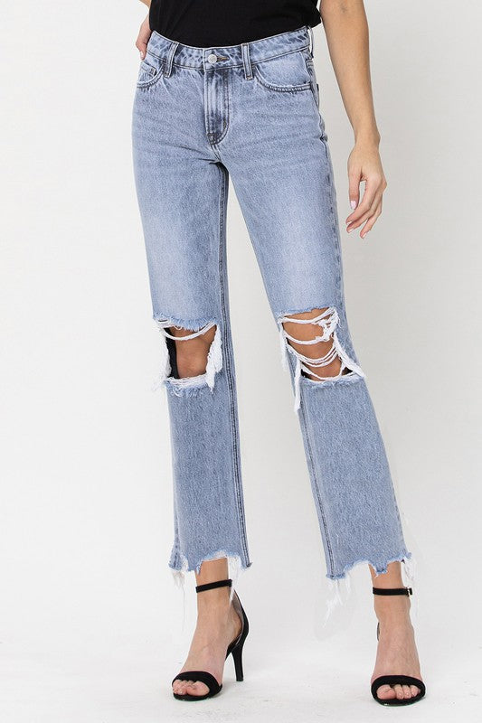 ONLINE ONLY! Super High Rise 90's Straight Crop Jeans