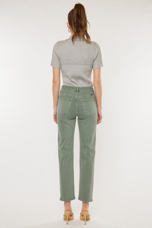 ONLINE ONLY! Kan Can Ultra High Rise 90's Olive Straight