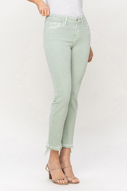 ONLINE ONLY! Mid Rise Crop Straight Jeans