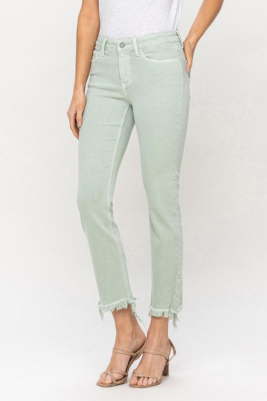 ONLINE ONLY! Mid Rise Crop Straight Jeans