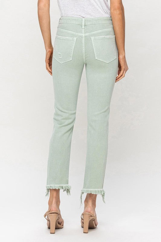 ONLINE ONLY! Mid Rise Crop Straight Jeans