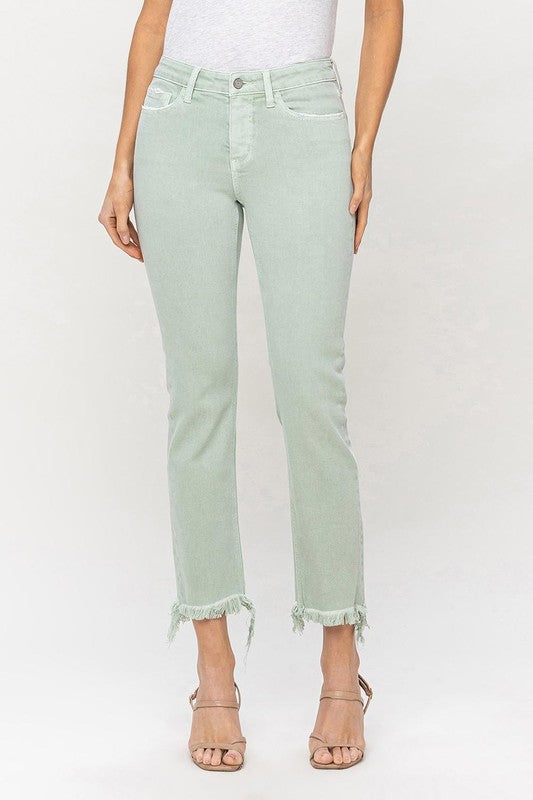 ONLINE ONLY! Mid Rise Crop Straight Jeans