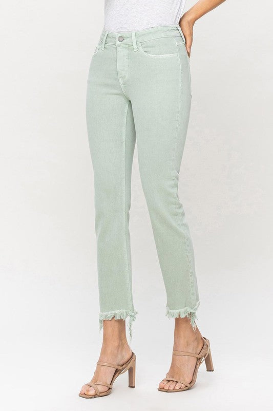 ONLINE ONLY! Mid Rise Crop Straight Jeans