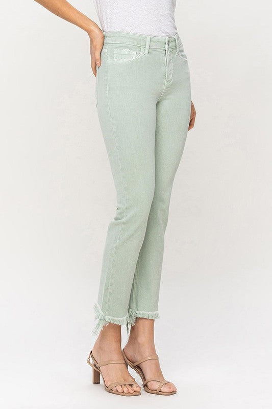 ONLINE ONLY! Mid Rise Crop Straight Jeans