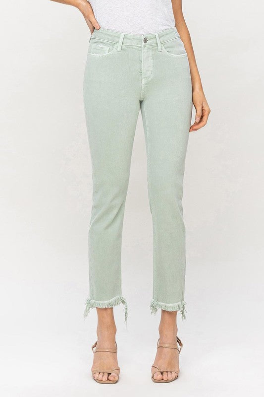 ONLINE ONLY! Mid Rise Crop Straight Jeans